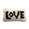 Hello Honey® Black & Cream Love Shag Lumbar Pillow